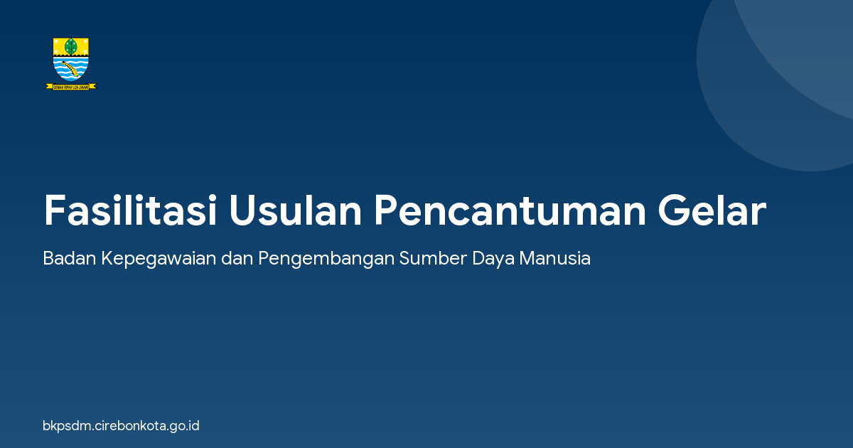 Fasilitasi Usulan Pencantuman Gelar