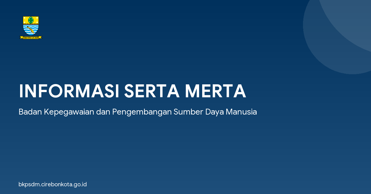 INFORMASI SERTA MERTA