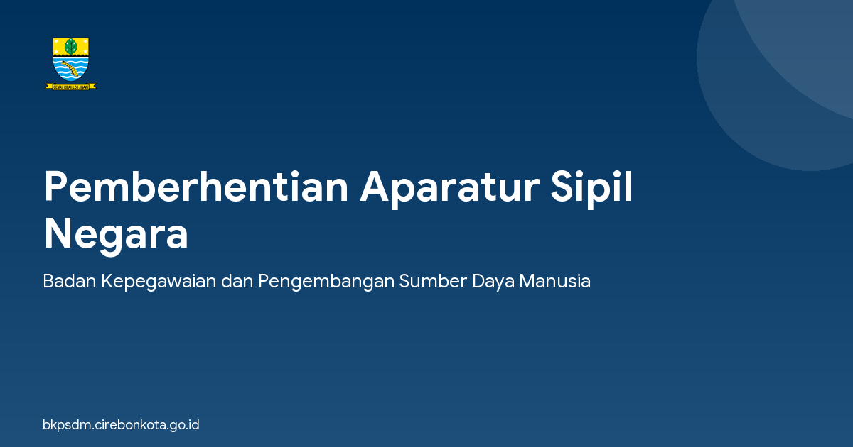 Pemberhentian Aparatur Sipil Negara