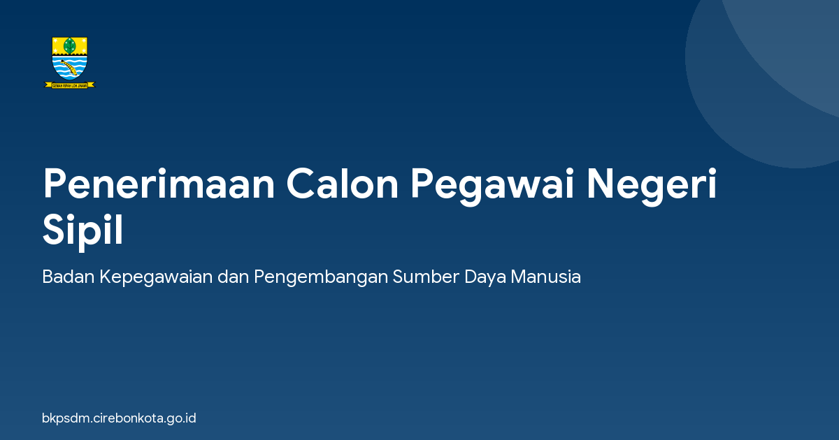 Penerimaan Calon Pegawai Negeri Sipil