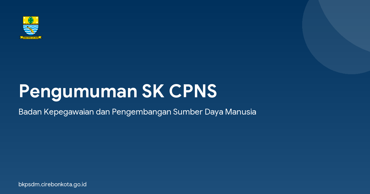 Pengumuman SK CPNS