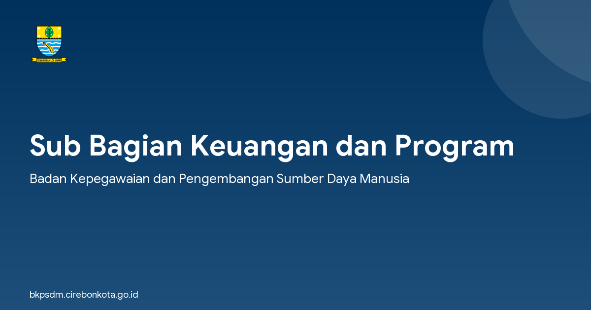 Sub Bagian Keuangan dan Program