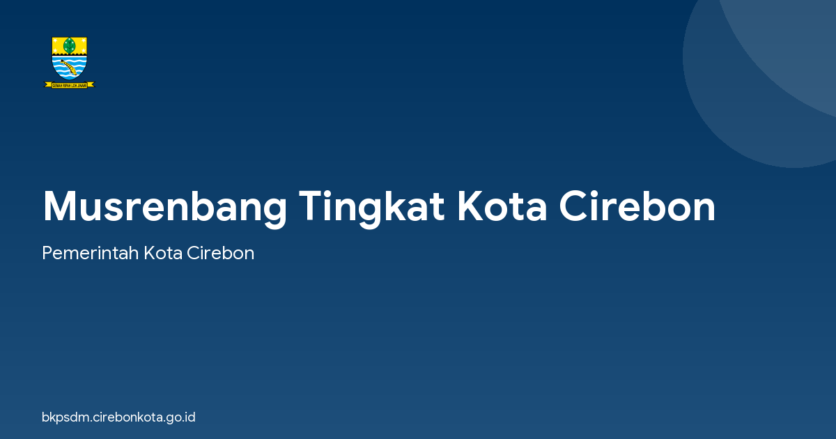 Musrenbang Tingkat Kota Cirebon
