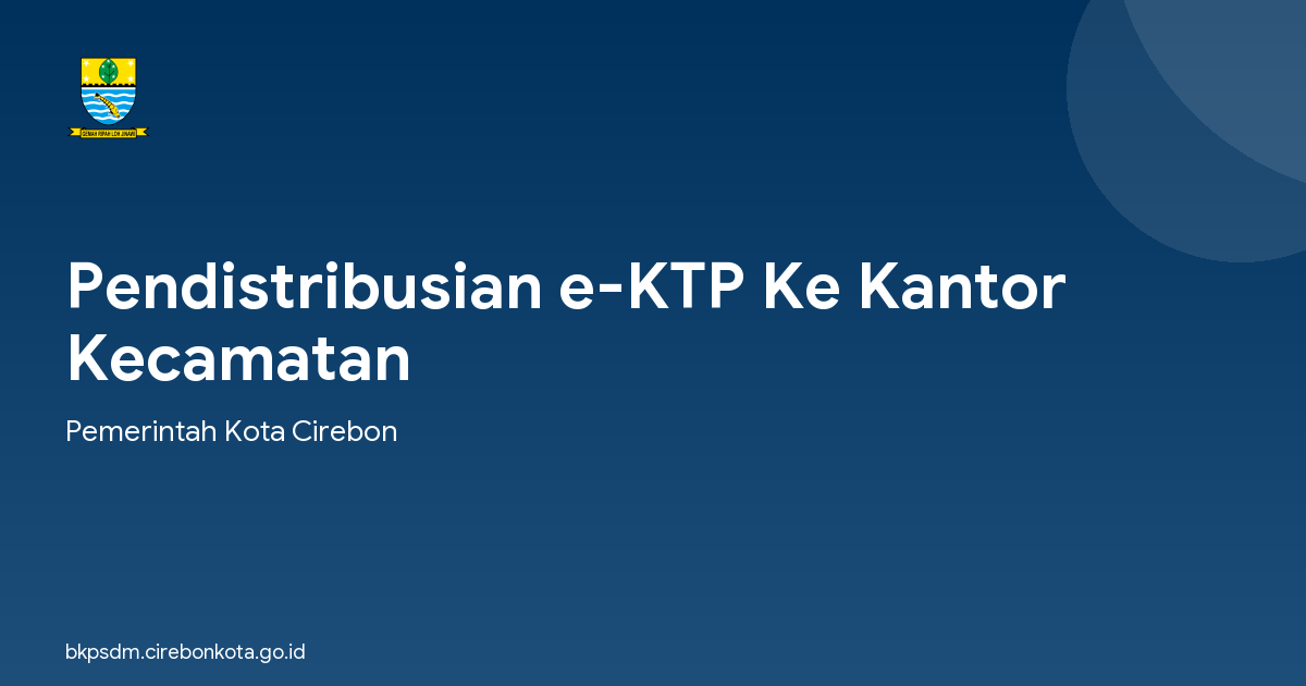 Pendistribusian e-KTP Ke Kantor Kecamatan