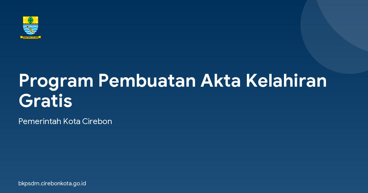 Program Pembuatan Akta Kelahiran Gratis