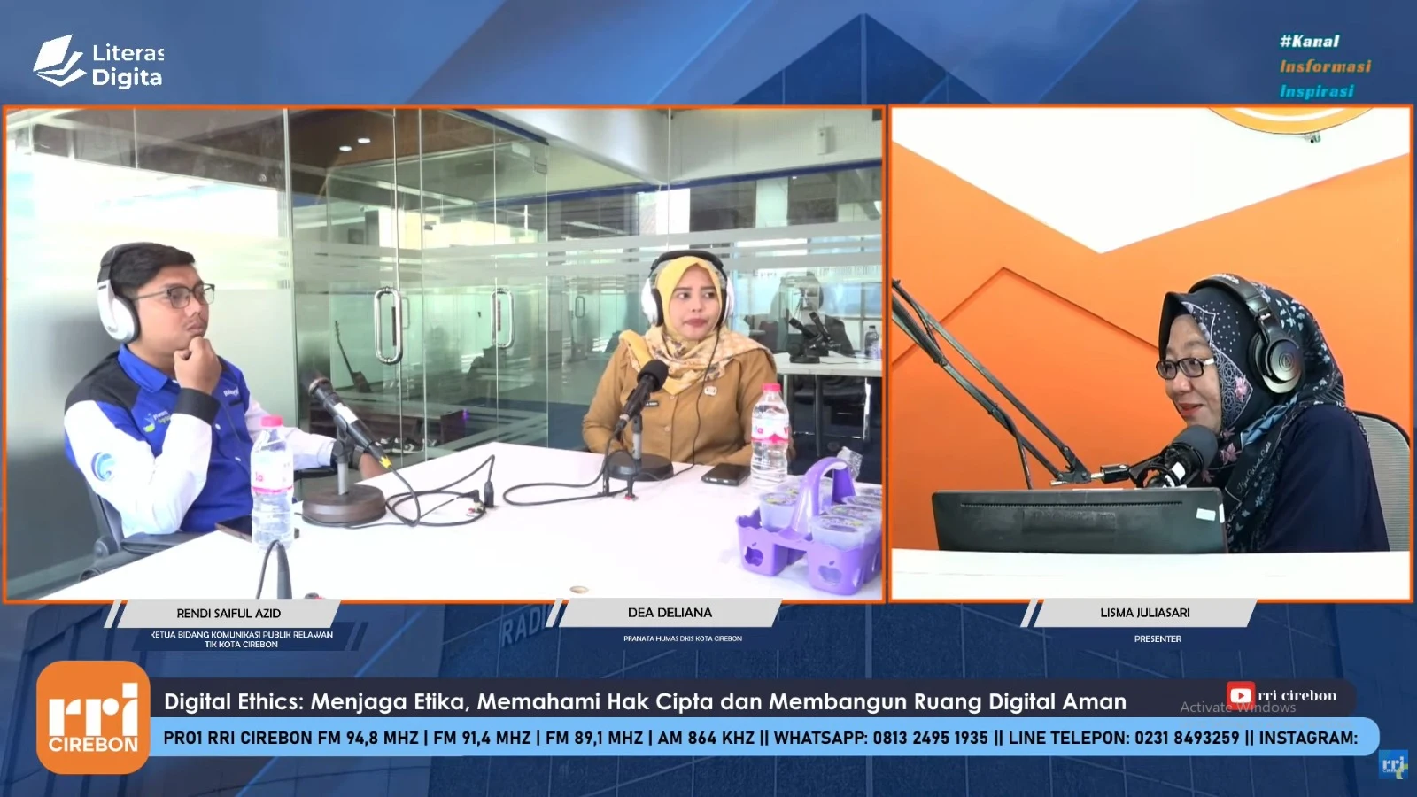 RRI Cirebon, DKIS dan RTIK Bahas Etika Digital, Hak Cipta hingga Keamanan Ruang Digital