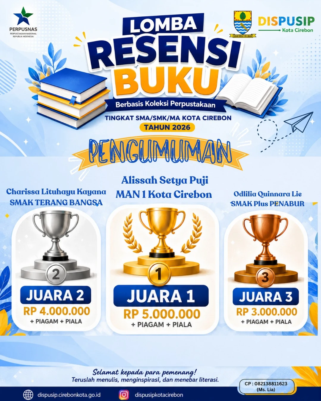 PENGUMUMAN PEMENANG LOMBA RESENSI BUKU