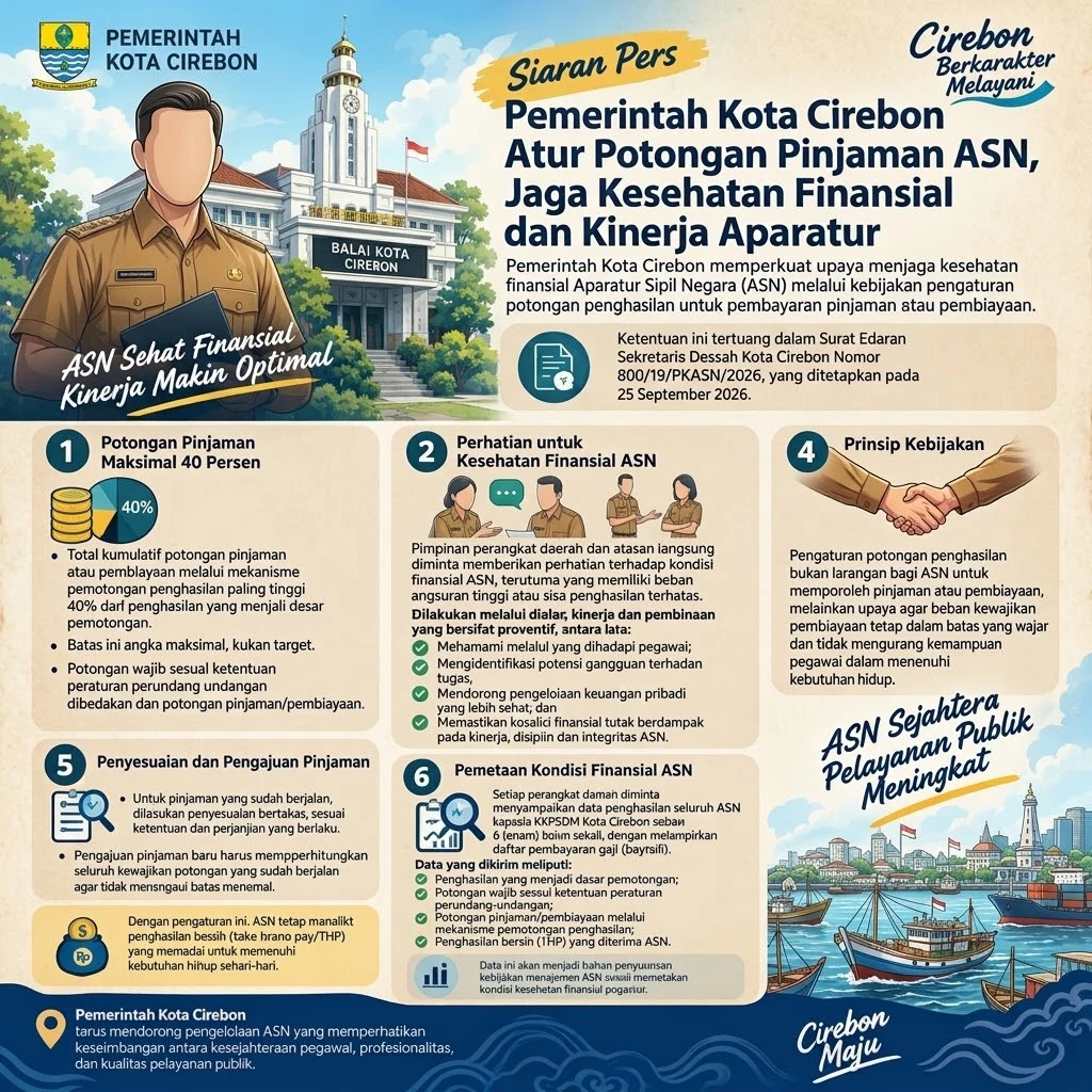 Pemerintah Kota Cirebon Atur Potongan Pinjaman ASN, Jaga Kesehatan Finansial dan Kinerja Aparatur